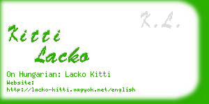 kitti lacko business card
